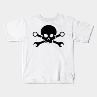 Skull 'n' Tools - Screw Pirate 1 (black) Kids T-Shirt